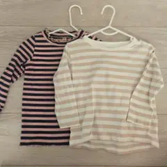 無印良品　ボーダー　長袖Tシャツ　2枚セット