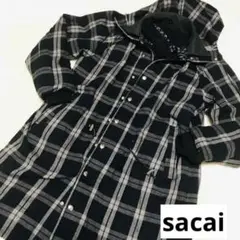 サカイ SACAI ステンカラーコート ロングコート ウールコート Mサイズ