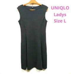 ★UNIQLO　ユニクロ　レディース　ノースリーブミモレ丈ワンピース　Lサイズ