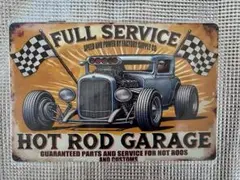新品　HOT ROD GARAGE オマージュブリキ看板①