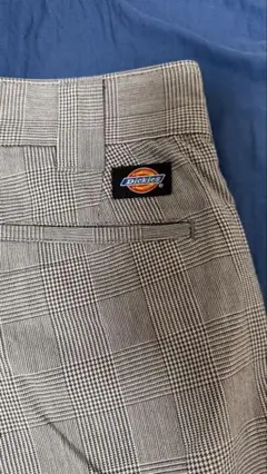 Dickies チェック柄 グレー系パンツ