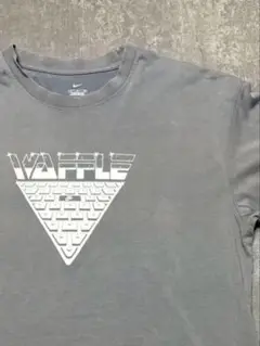 ★古着レア★Nikeナイキ Vaffle ロゴ Tシャツ Lグレー