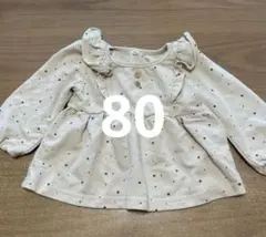 ［3着まとめ買い800円⭐︎］ドット柄長袖ワンピース 80