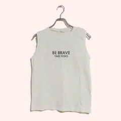 コルザ タンクトップ ノースリーブ 白 L ロゴTシャツ 薄手 爽やか 夏 軽い