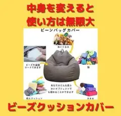 大掃除前に取り替えて⭐ビーズクッションカバー 簡単取り換【カバーのみ】80×90