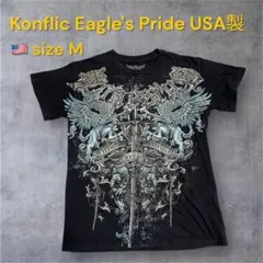 US古着Konflik Eagle's Pride USA製 Mサイズ Tシャツ