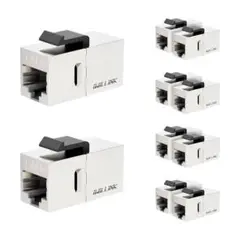 Cat6 カプラー RJ45 シールド付き　10個　シルバー