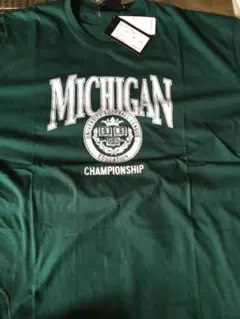 MICHIGAN ロゴ Tシャツ ダークグリーン 5L