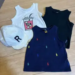 ラルフローレン、pranshesタンクトップ3枚セット + キャップ
