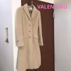 安い❗️VALENTINO ヴァレンティノ ベージュロングコート カシミヤ入り