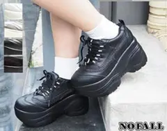 NOFALL Flicka ラメライン 厚底ダッドスニーカー