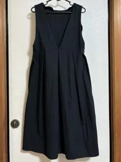 ワンピース　フレアワンピース　ジャンパースカート　ブラック　黒　2way