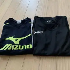 ミズノ半袖、asics長袖　150シャツ
