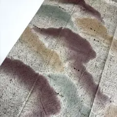 刺繍 膨れ パステルカラー 紋無し 付下げ 訪問着 着物 正絹 T-8734