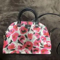 KateSpade 花柄レザーハンドバッグ