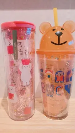 スタバ☆タンブラー ベア 2セット 水筒 ホリデー