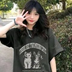 レディース　猫Ｔシャツ　可愛い　アニマル　おもしろ　メンズ