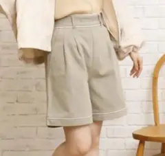 未使用　RETRO GIRL パイピングツイルSPT プリーツ ハーフパンツ