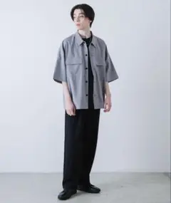WEGO/イージーケアフラップポケット半袖シャツ M