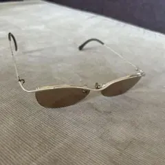 ブラウンレンズ メタルフレーム サングラス