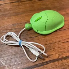 カメ USB有線マウス グリーン 動物 アニマル パソコン周辺機器 面白
