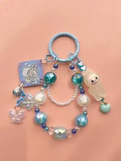 ラブブキーホルダー☆水色