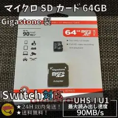 Gigastone マイクロSDカード 64GB switch対応