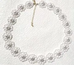 ネックレス 花 ハンドメイド アクセサリー ワンピース 小物 可愛い レディース