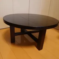 ミニちゃぶ台 折りたたみ 中古 直径約45cm　高さ約20cm