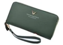 ♥即購入OK♥(❁ᴗ͈ˬᴗ͈)◞新品♪Haspジップアラウンド長財布グリーン緑