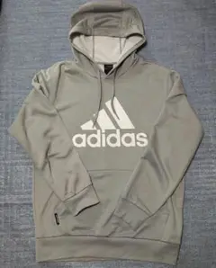 adidas グレー フード付きパーカー