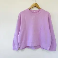 XXL大きいサイズ【ユニクロ】スウェットクルーネックシャツ（長袖）ピンク綿100