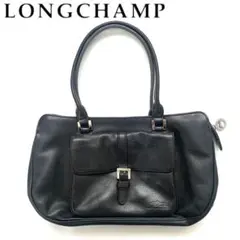 Longchamp ロンシャン トートバッグ ハンドバッグ 本革 レザー 黒
