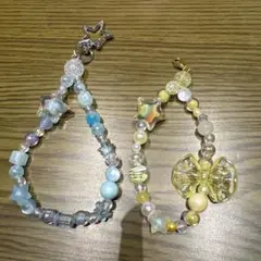 【ハンドメイド】スマホストラップ/2点セット