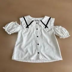 シナモロール フリル付き半袖シャツ