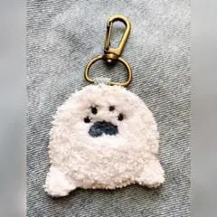 アザラシ アザラシの赤ちゃんもこもこキーホルダー パンチニードル