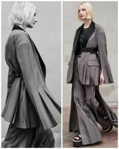 sacai 着用1度の美品 191000円 23SS PleatedJacket
