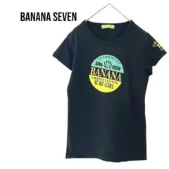 バナナセブン　半袖Tシャツ　ラメ　ロゴプリント　大きめL サーフガール