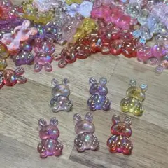 デコパーツ　オーロラうさぎ　10個入り