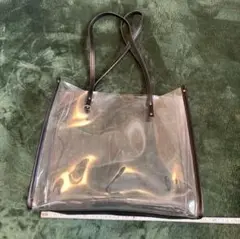 クリア プラスチック トート バック 透明 レディース PVC キャッシャー