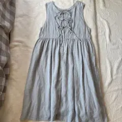 サマンサモスモス　バックリボン前後着ジャンスカ　slowlinen ミント