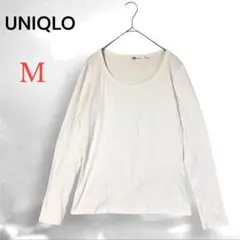UNIQLO/ユニクロ 078290 プレミアムコットンクルーネックT 白 M