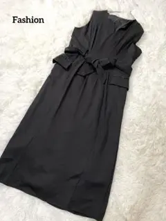 ノースリーブワンピース　黒　S　リボン　シンプル　 Fashion　1659