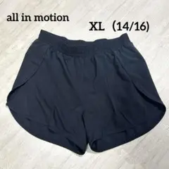 all in motion 黒のランニングショーツ XL（14/16)サイズ