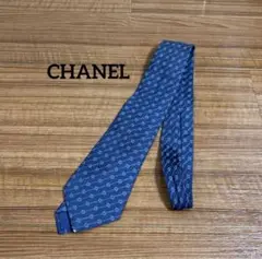 CHANEL シャネル　ネクタイ　青　ブルー