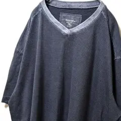 ソノマ ストライプ Tシャツ グレー 灰色 2XL 古着