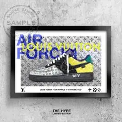 ［015］LV エアフォース1 AF1 シルバー クローム アートポスター