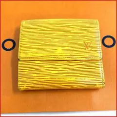 早い者勝ち☆ルイヴィトン エピ 二つ折り財布 イエロー 黄色 レディース 小型