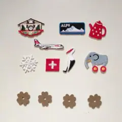 【未使用】フェリシモ クチュリエ 外国モチーフ 刺繍ワッペン アイロン接着