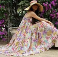 ラニLani マキシワンピース　花柄　海外　リゾート